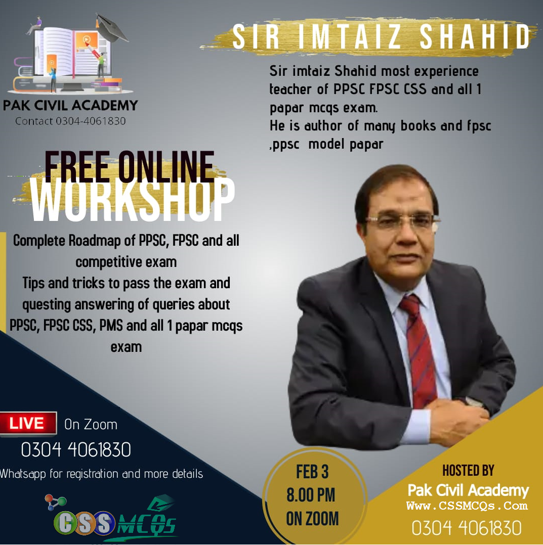 Free Online Workshop With SIR IMTIAZ SHAHID